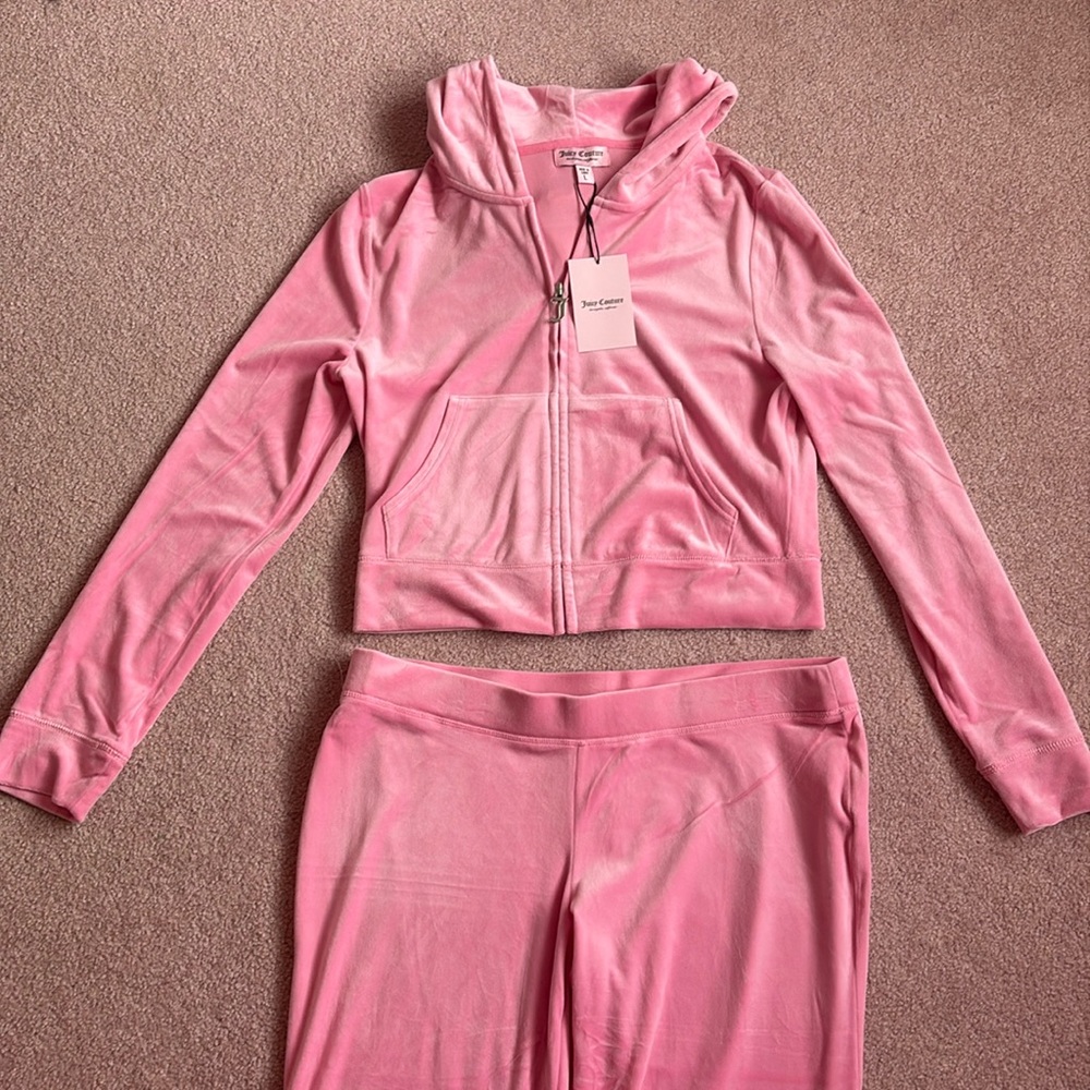 Juicy Couture Tracksuit Pink Hot Hot Size Large NWT - Picture 3 of 14